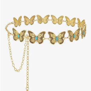 Gold Butterfly Chain Belt